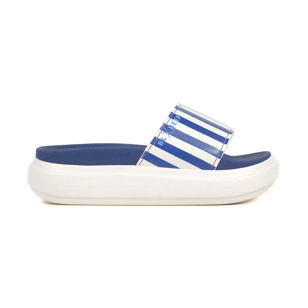 Reef Cushion Bondi Bay Women 10 Platform Slide Sandals Bluestone Lane Blue NEW